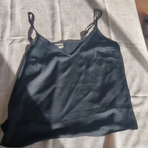 a new day Black Satin Camisole Top
